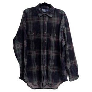 Polo Ralph Lauren Vintage 90’s 100% Leather Shirt Jacket size L